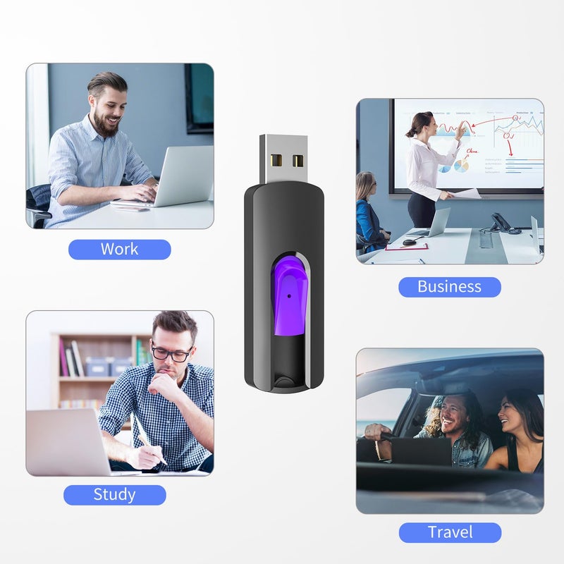RAOYI 10Pcs 4GB USB Flash Drives Slide Retractable Memory Stick Bulk USB 2.0 Thumb Drive Jump Drive Zip Drive USB Sticks Data Storage Backup for PC Mac (4G, 10 Mixed Color) - Image 3